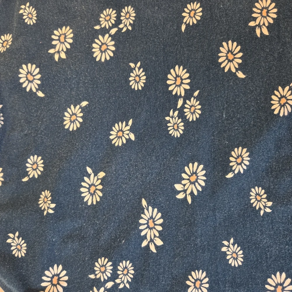 Abercrombie & Fitch Daisy Print Maxi Dress Blue Size Large